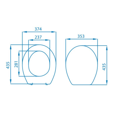 SEDILE TERMOINDURENTE UNIVERSALE SUNNY BIANCO