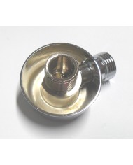 PRESA ACQUA TONDA IN OTTONE CROMATO PER DOCCIA 1/2