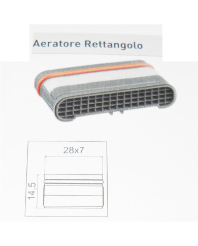 AERATORE NEOPERL RETTANGOLARE 28 X 7 MM
