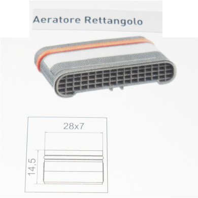 AERATORE NEOPERL RETTANGOLARE 28 X 7 MM