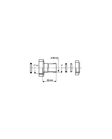 RACCORMO DADO F 11/4 X GHIERA 26 MM