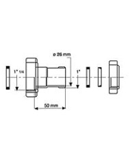 RACCORMO DADO F 11/4 X GHIERA 26 MM