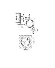 MANOMETRO CAPILLARE DIAMETRO 37 MM 4 BAR 1/4 X 1MM