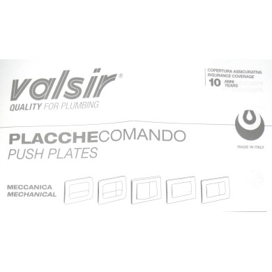 PLACCA VALSIR BIANCA DOPPIO COMANDO
