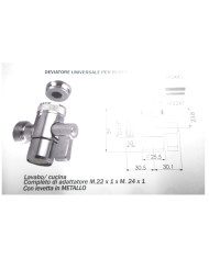 DEVIATORE UNIVERSALE RUBINETTO FILETTO F 22 - M 24