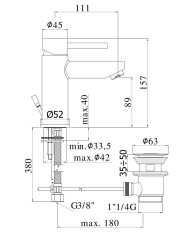 MIX LAVABO CON SCARICO 11/4 PAFFONI STICK