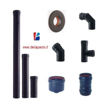 TUBO ACCIAIO SP.1.2 NERO OPACO 80 MM X 1 MT