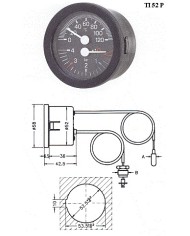 TERMOMANOMETRO A CAPILLARE DIAMETRO 52 MM DA 1/4