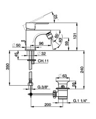 MISCELATORE CISAL TENDER BIDET CON PILETTA NORTON