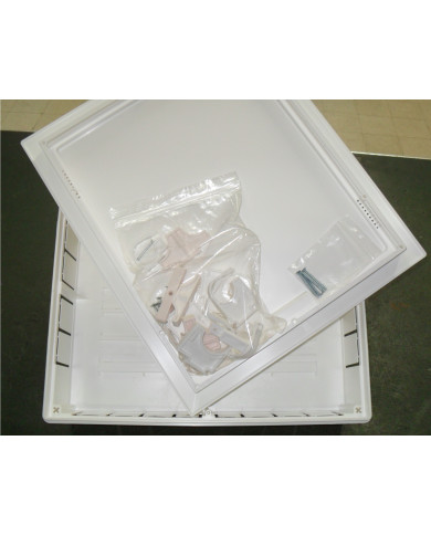 CASSETTA COLLETTORE CON SPORTELLO 311X371X82