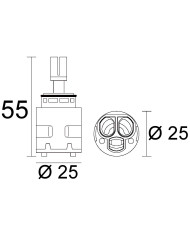 CARTUCCIA N 207 PAFFONI MM25X55H