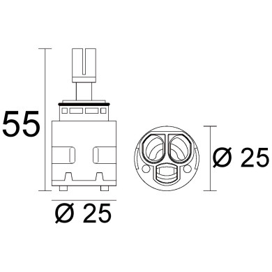 CARTUCCIA N 207 PAFFONI MM25X55H
