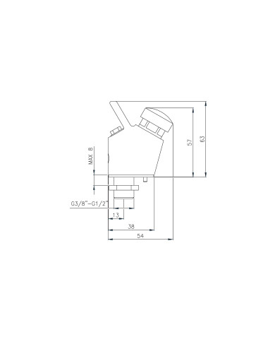 BEVERINO  IN OTTONE CROMATO 3/8 M