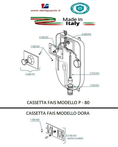 PLACCA INTERNA FAIS MILANI MODELLO P80 DORA E DORA