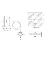 MANOMETRO CAPILLARE DIAMETRO 37 MM 6 BAR 1/4 X 1MM