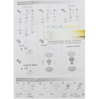 LIBRA PILETTA LAVABO CLIC/CLAC-SEMPRE APERTO 11/4