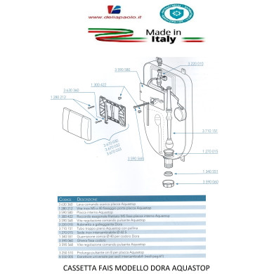 TUBO TROPPO PIENO FAIS P80 AQUASTOP, DORA AQUASTOP
