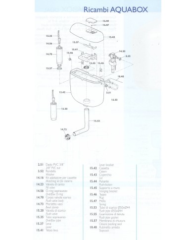 VALVOLA CENTRALE AQUABOX MONO E  DOPPIO TASTO