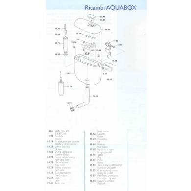 VALVOLA CENTRALE AQUABOX MONO E  DOPPIO TASTO
