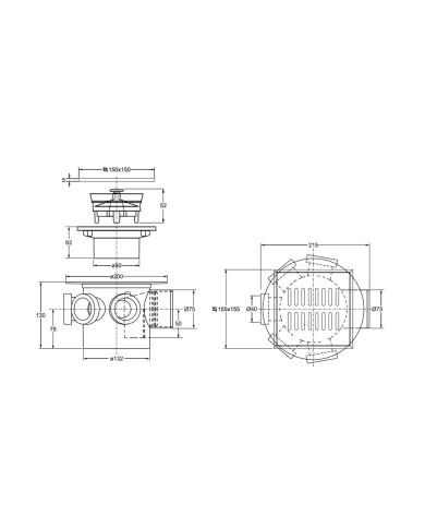 CHIUSINO HELLAS 75 MM GRIGIA INOX MM 15.4 X 15.4