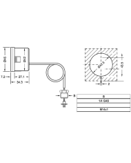 MANOMETRO CAPILLARE DIAMETRO 42 MM 4 BAR 1/4 X 1MM
