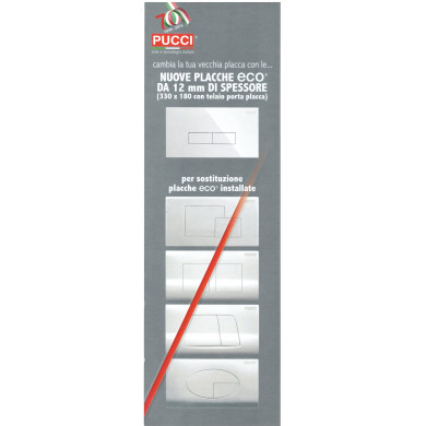 PLACCA PUCCI ECO 2 TASTI FLAT NUOVO MODELLO
