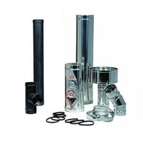 TUBI CALDAIE ALLUMINIO STUFA PELLET ACCIAIO INOX 316  PPS ALLUMINIO FLESSIBILE SMALTATI